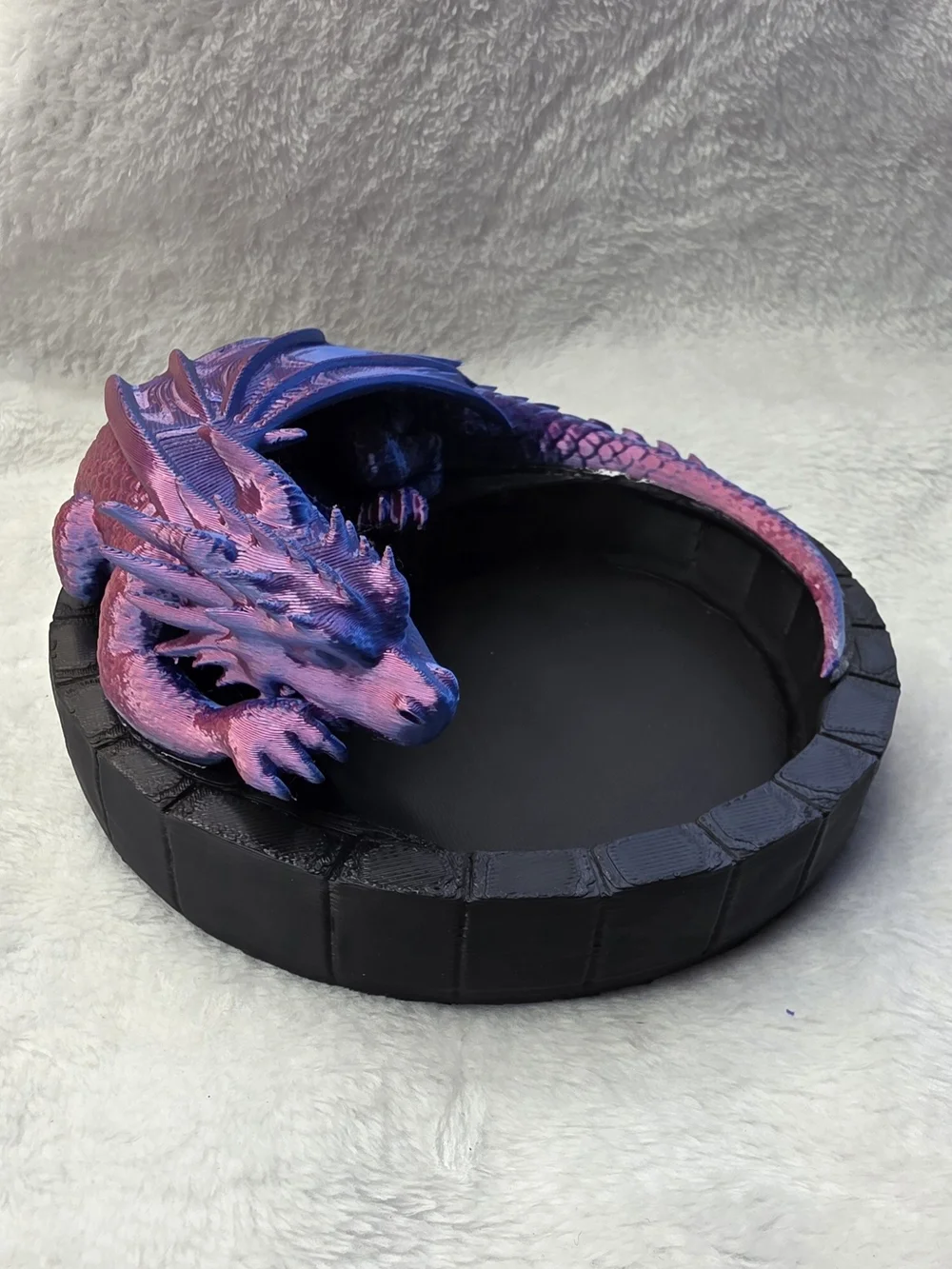 Blue & Pink Dragon Goth Trinket Jewelry Dish